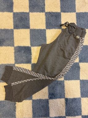 Michael Michael Kors Charcoal Gray Logo-Tape Joggers